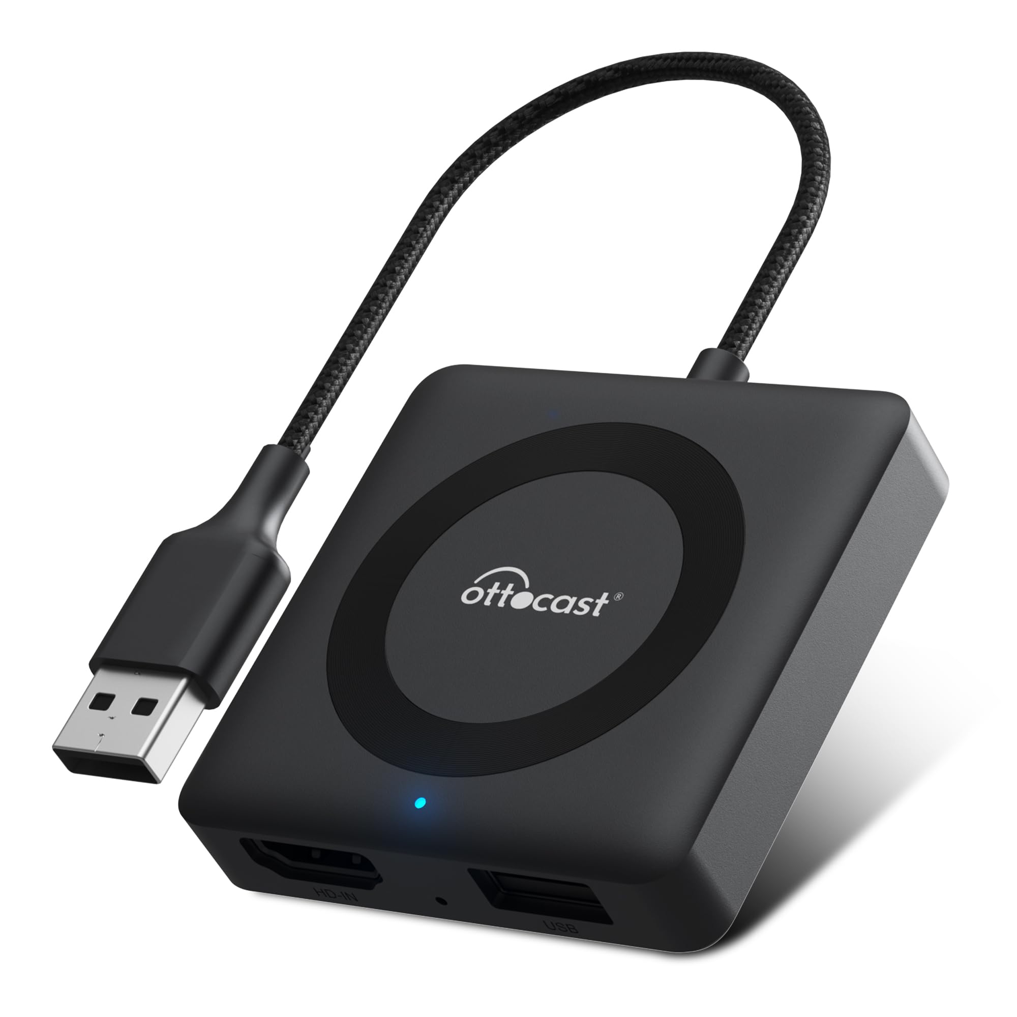 OTTOCAST Car TV Mate Pro with Wireless CarPlay for iPhone, Stable Streaming on Car Screen, Perfect for YouTube and Netfl