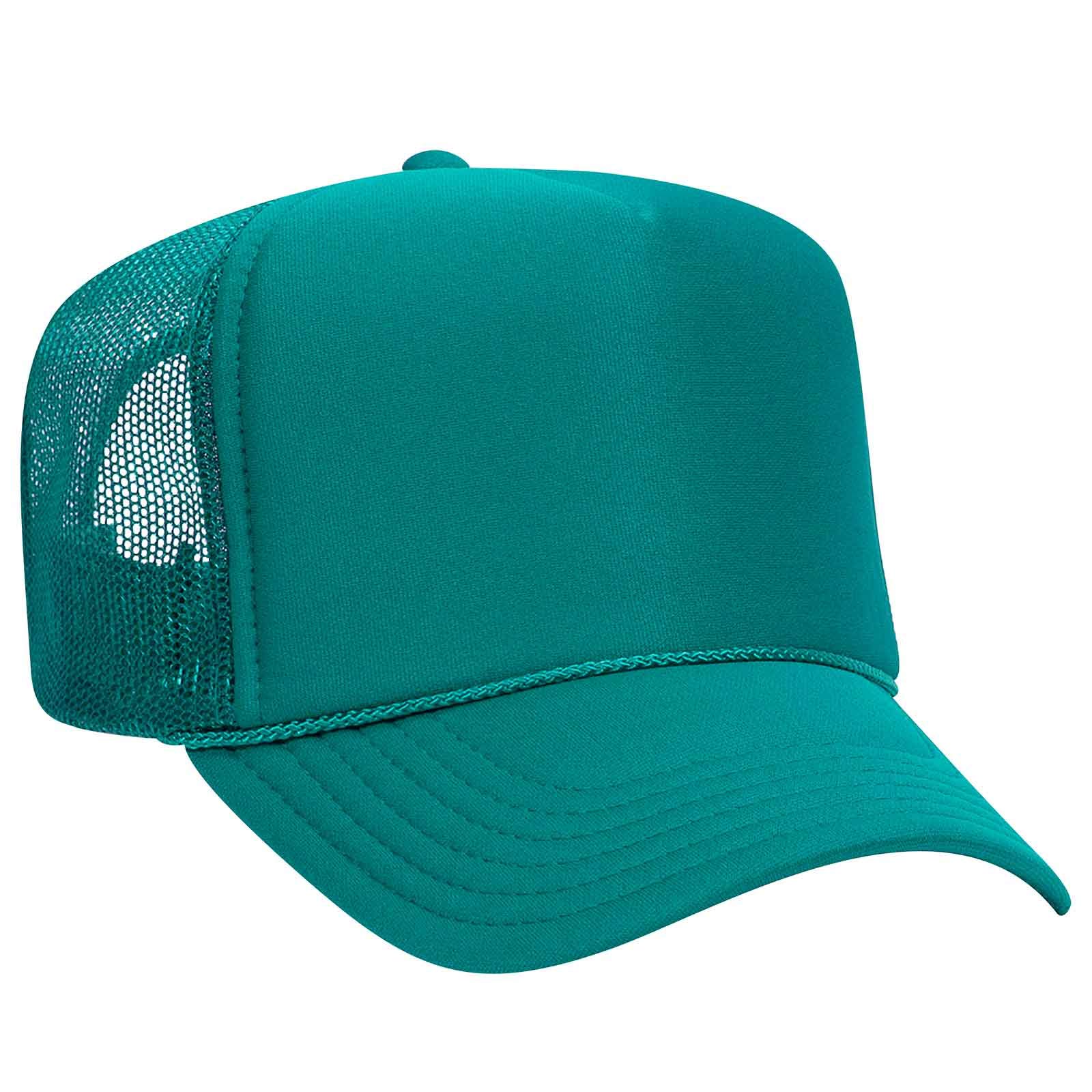 OTTO Caps Jade 5 Panel High Crown Mesh Back Trucker Hat for Men and Women Outdoor Summer Specs Protection