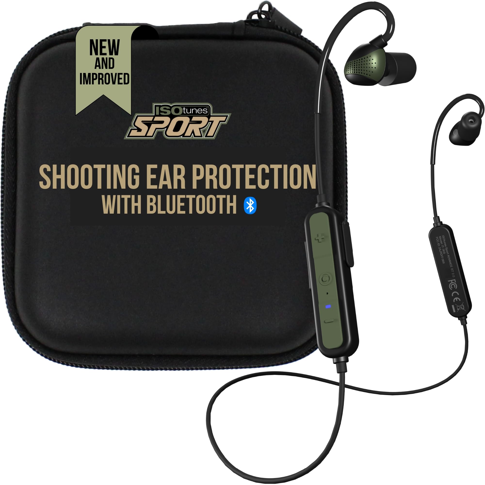Shooting Ear Protection ISOtunes BT |0 for Hunters and Shooters
| ISOtunes Shooting Earbuds with 8x Amplification and E